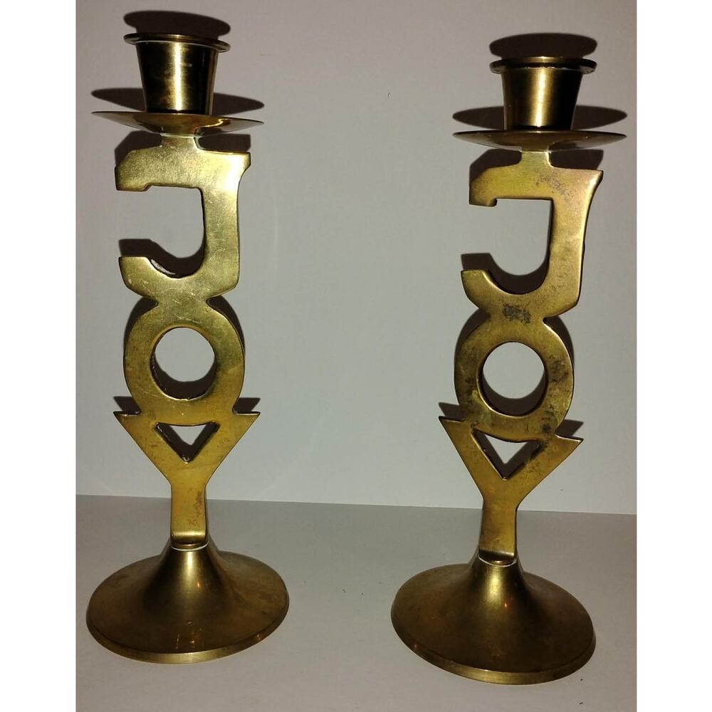 Brass Joy Candlestick Holders